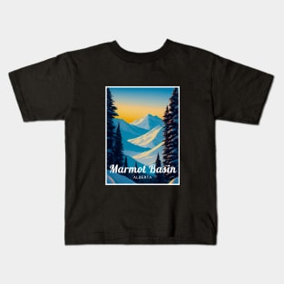 Marmot Basin Alberta Canada Ski Kids T-Shirt